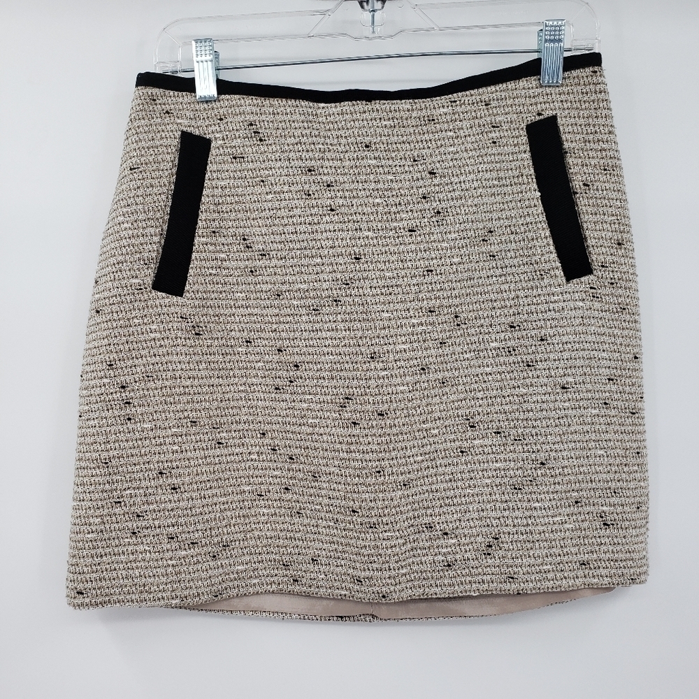 BANANA Republic Gold Metallic Accent Mini Skirt